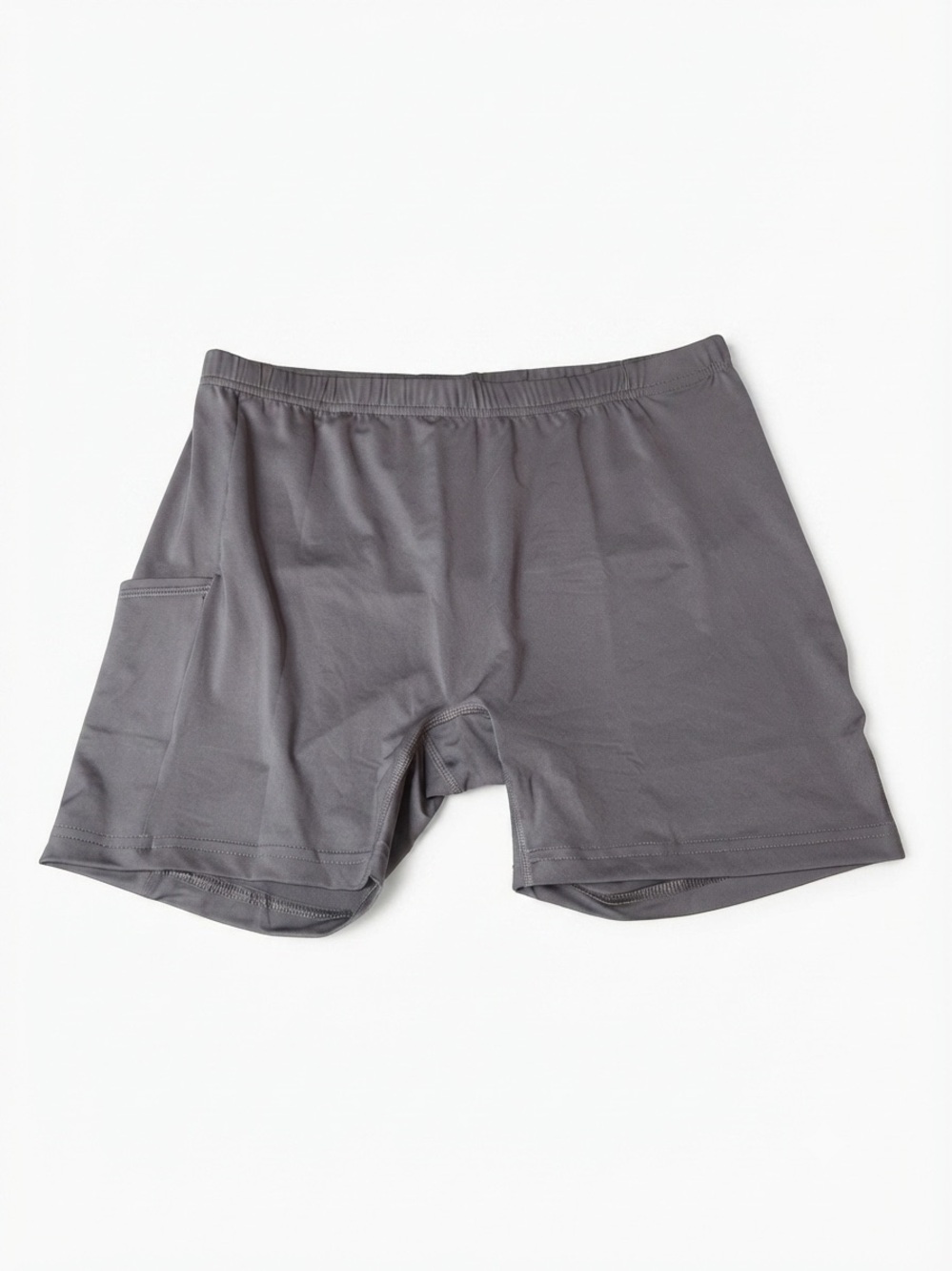 Adidas Gray Athletic Biker Shorts Pocket Activewear Women's Small S